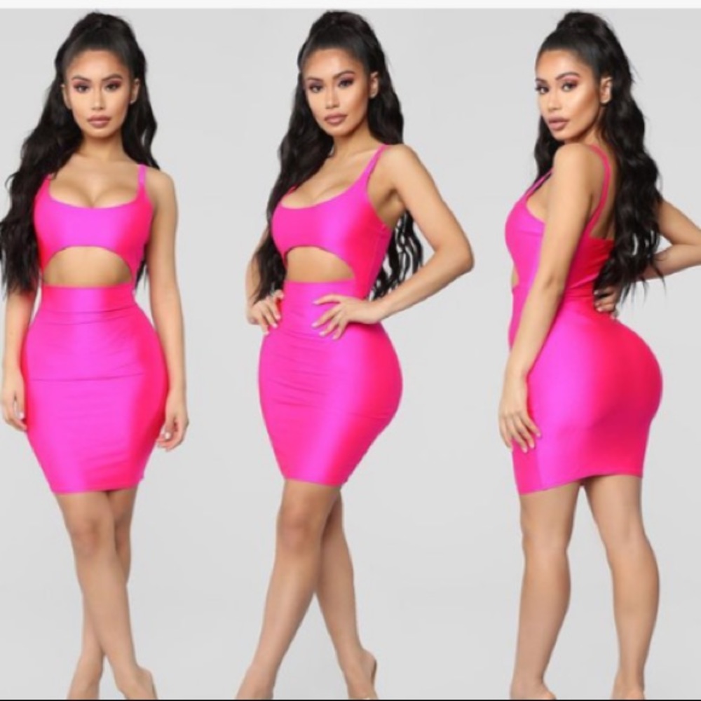 Hot pink dress
